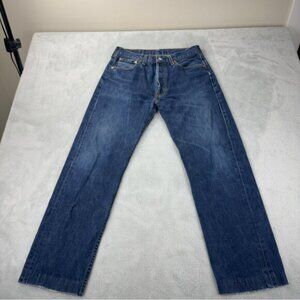 Vintage Levi's 501XX Straight Leg Button Fly Denim Jeans Mens Sz 31x28 Made UK